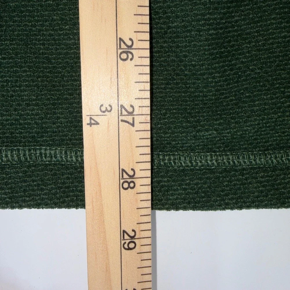 The North Face Mens XL Green Waffle Knit Quarter Zip Fleece Pullover Sweater